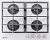 Фото товара: De Luxe GG4 750229F-062 газовая поверхность