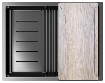 Фото товара: Paulmark NEXT-MULTI SINK 58 UNI, мойка, нержавеющая сталь, вороненая сталь