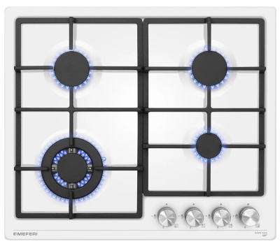 Детальное фото товара: MEFERI MGH604WH LIGHT газовая поверхность