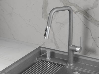 Детальное фото товара: GRANULA 9011 смеситель, нержавеющая сталь, графит