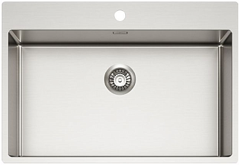 Фото товара: ALVEUS NOX 130 BRS, мойка, нержавеющая сталь (в комплекте с интегрированным сифоном)