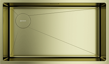 Фото товара: Omoikiri Taki 74-U/IF-L-LG SIDE, мойка, нержавеющая сталь/светлое золото