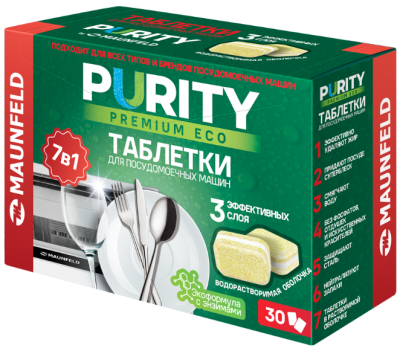 Детальное фото товара: Maunfeld таблетки для посудомоечных машин MDT30PE