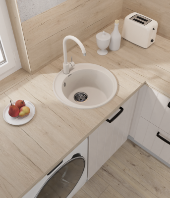 Детальное фото товара: ЭкоМ 4800, мойка, гранит, белый