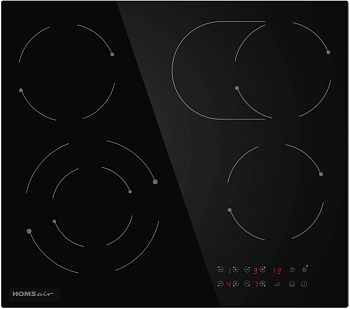 Фото товара: HOMSair HVС64SMDBK стеклокерамическая поверхность