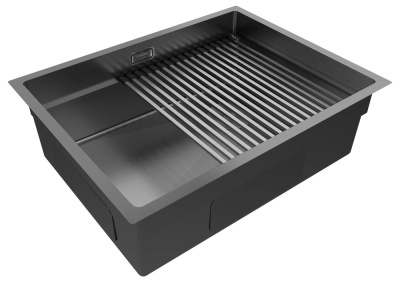 Paulmark NEXT-PRO 58 UNI, мойка, нержавеющая сталь, вороненая сталь Детальное фото товара: Paulmark NEXT-PRO 58 UNI, мойка, нержавеющая сталь, вороненая сталь