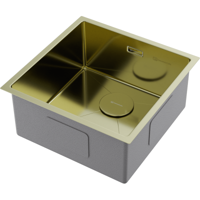 Детальное фото товара: Omoikiri Taki 44-U/IF-LG, мойка, нержавеющая сталь/светлое золото