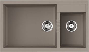 Фото товара: Omoikiri Tedori 86-2-LB-SA, мойка, гранит, бежевый