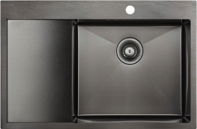 Paulmark KRONER 78F, мойка, нержавеющая сталь, вороненая сталь