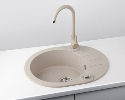 Детальное фото товара: ALVEUS ROLL 40 GRANITAL TERRA -G22, мойка, гранит, посочный (в комплекте с сифоном 1105246)