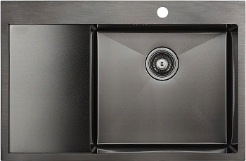 Фото товара: Paulmark KRONER 78F, мойка, нержавеющая сталь, вороненая сталь