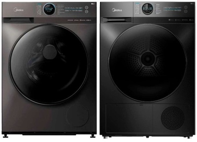 Midea стирка MF200W90WBS/S-RU + сушка MD200D90WB/S-RU