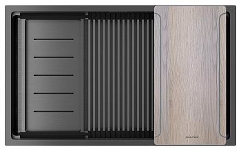 Фото товара: Paulmark NEXT-MULTI SINK 74 UNI, мойка, нержавеющая сталь, вороненая сталь