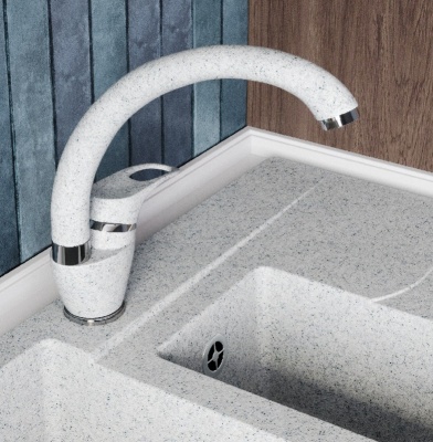 Детальное фото товара: Polygran Денеб, смеситель, светло-серый №314