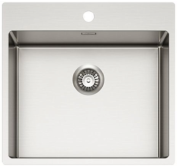 Фото товара: ALVEUS NOX 120 BRS, мойка, нержавеющая сталь (в комплекте с интегрированным сифоном)