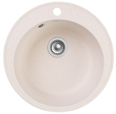 GranFest QUARZ GF-Z08, мойка, гранит, белый Детальное фото товара: GranFest QUARZ GF-Z08, мойка, гранит, белый