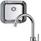 Omoikiri Omi 44-U/IF-IN Quadro + Shinagawa 2 Plus-BN нержавеющая сталь