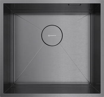 Фото товара: Omoikiri Kasen 48-26 INT GM, мойка, нержавеющая сталь/вороненая сталь 