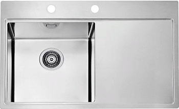 Фото товара: ALVEUS PURE 40L KMB-90, мойка, нержавеющая сталь, левая (в комплекте с сифоном 1127252)