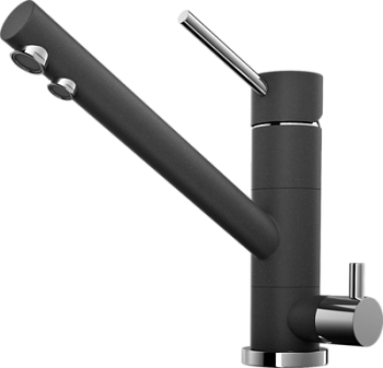 Фото товара: Omoikiri Tonami-BL, смеситель, гранит, черный