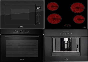 Фото товара: KORTING HK 60003 B + OKB 1680 GN MW + KMI 825 TGN + KCM 9200 BG