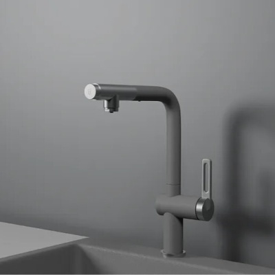 GRANULA 8169 смеситель, гранит, алюминиум