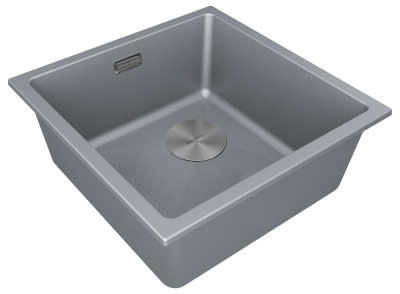 Детальное фото товара: Paulmark LUMI 45UNI-SKEW, мойка, гранит, серый металлик