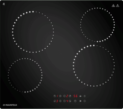Фото товара: Maunfeld CVCE594PBK стеклокерамическая поверхность
