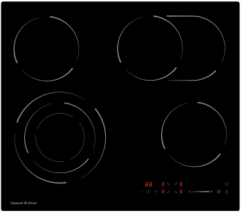 Фото товара: Zigmund & Shtain CN 51.6 B стеклокерамическая поверхность