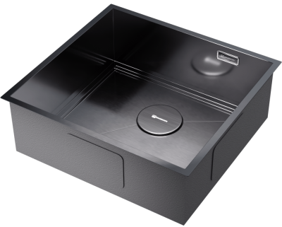 Детальное фото товара: Omoikiri Kasen 48-26 INT GM, мойка, нержавеющая сталь/вороненая сталь 