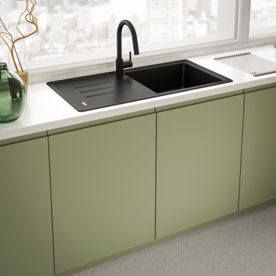 Детальное фото товара: Franke Lina, смеситель, черный матовый