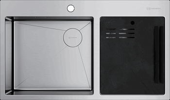 Фото товара: Omoikiri Akisame 86-2 Side-IN, мойка, нержавеющая сталь