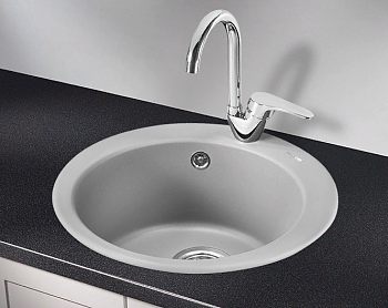 Фото товара: GRANULA 4801 мойка, гранит, алюминиум