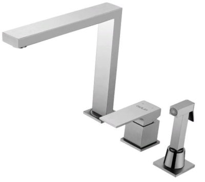 Детальное фото товара: Oulin OL-CS9622K, смеситель, нержавеющая сталь сатин