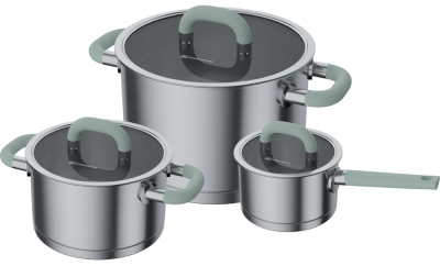 Детальное фото товара: Omoikiri Takara Set OL, набор посуды, оливковый