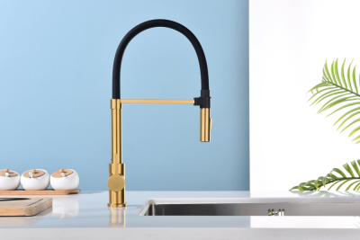 Paulmark HALT, смеситель, брашированное золото Детальное фото товара: Paulmark HALT, смеситель, брашированное золото