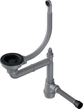 Фото товара: Omoikiri WK-1-R Арматура для одночашевых моек с круглым переливом, графит