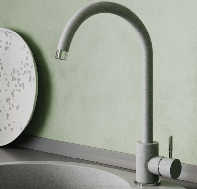 Детальное фото товара: Polygran Альтаир, смеситель, светло-серый №314