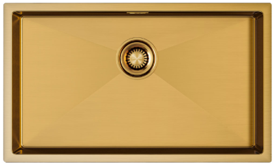 Paulmark ALLER 74 UNI, мойка, нержавеющая сталь, брашированное золото