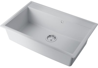 Детальное фото товара: Omoikiri Daisen 77-WH, мойка, гранит, белый