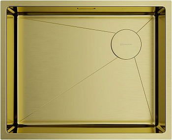 Фото товара: Omoikiri Taki 54-U/IF-LG Side SF, мойка, нержавеющая сталь/светлое золото