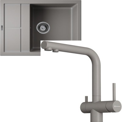 Детальное фото товара: Omoikiri Sumi 65A-GR + Nagano-P-GR leningrad grey