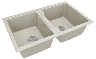 Paulmark TANDEM 80/2, мойка, гранит, серый Детальное фото товара: Paulmark TANDEM 80/2, мойка, гранит, серый