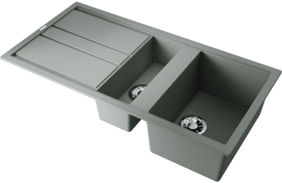 Детальное фото товара: Omoikiri Kitagawa 100-2-WG, мойка, керамика, ветреный зеленый