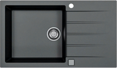 ALVEUS GRANITAL CADIT 40 CARBON - G91, мойка, гранит, черный (в комплекте с сифоном 1132823)