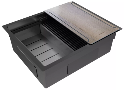 Детальное фото товара: Paulmark NEXT-MULTI SINK 54-L UNI, мойка, нержавеющая сталь, вороненая сталь