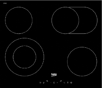Фото товара: Beko HIC 64403 T стеклокерамическая поверхность