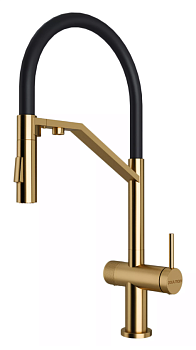 Фото товара: Paulmark ZENDER, смеситель, брашированное золото