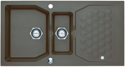 ALVEUS SENSUAL 70 GRANITAL+ CHOCOLATE-G03M, мойка, гранит, шоколад (с сифоном 1104729)