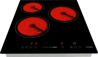 Детальное фото товара: Hyundai HHE 4554 BG стеклокерамическая поверхность